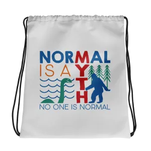 Normal is a Myth (Bigfoot & Loch Ness Monster) Drawstring Bag