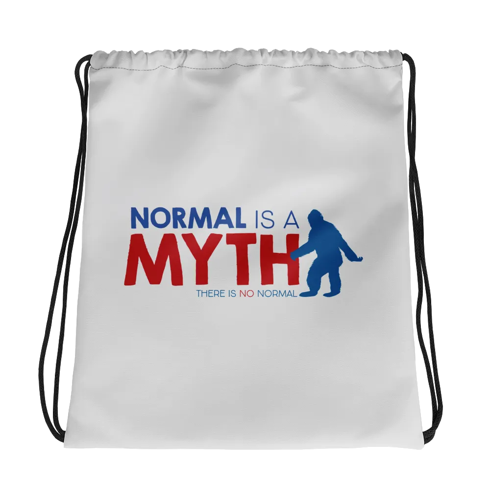 Normal is a Myth (Bigfoot) Drawstring Bag