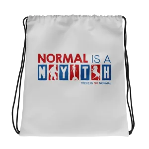 Normal is a Myth (Bigfoot, Mermaid, Unicorn) Drawstring Bag Light Grey