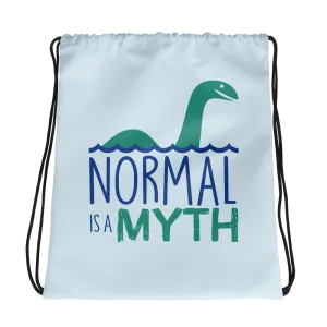 Normal is a Myth (Loch Ness Monster) Drawstring Bag