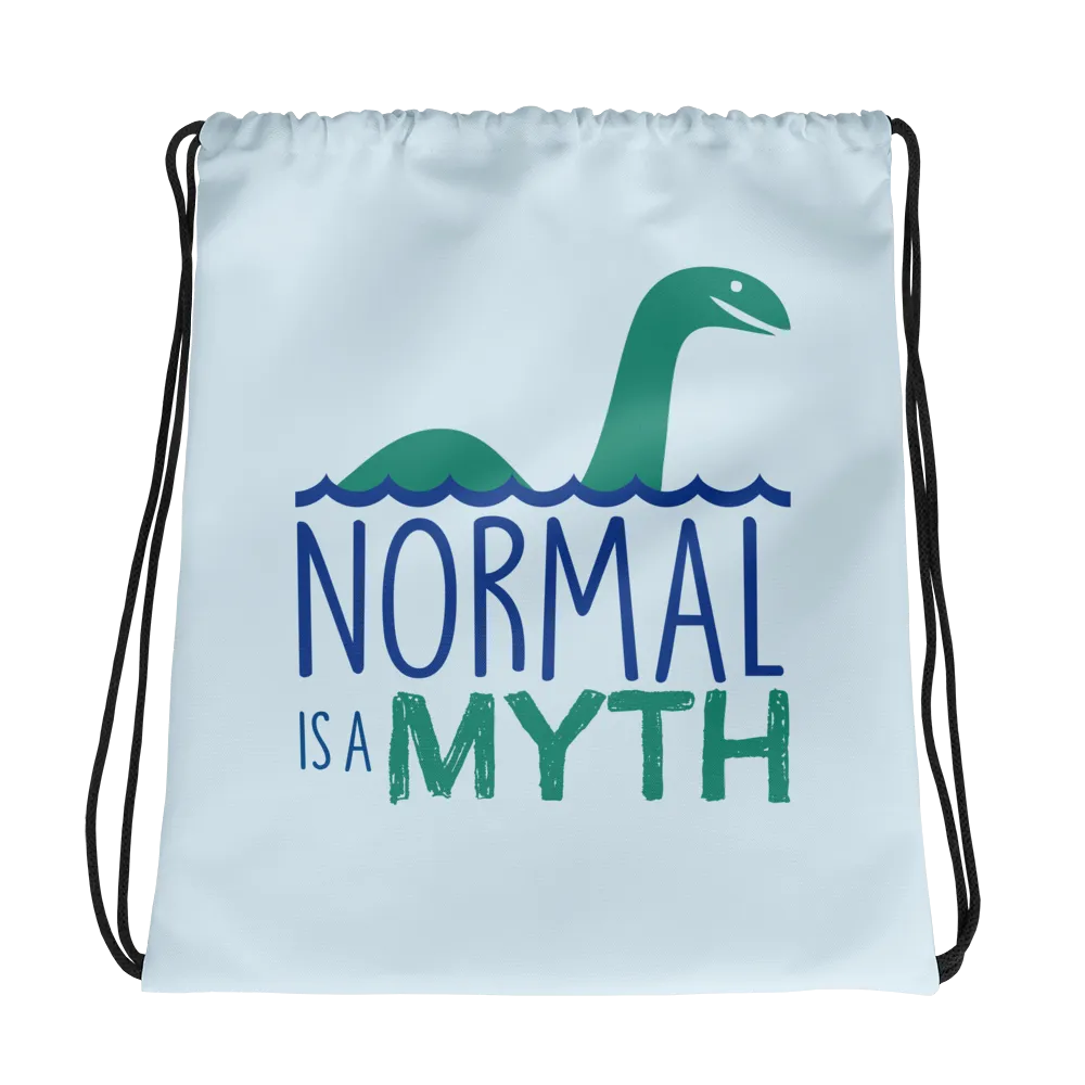 Normal is a Myth (Loch Ness Monster) Drawstring Bag