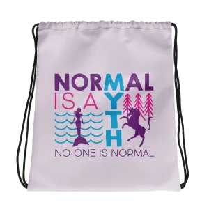 Normal is a Myth (Mermaid & Unicorn) Drawstring Bag