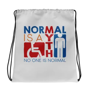 Normal is a Myth (Sign Icons) Drawstring Bag