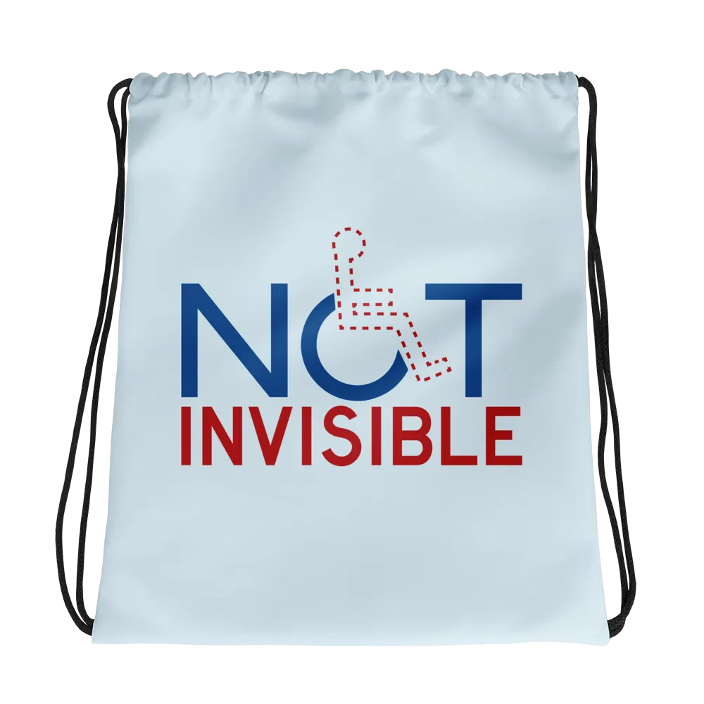 Not Invisible Drawstring bag