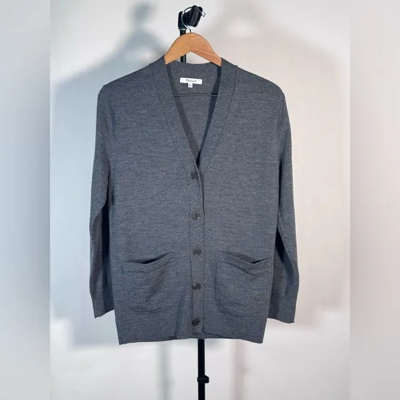NWOT Madewell Merino Wool Boyfriend Cardigan