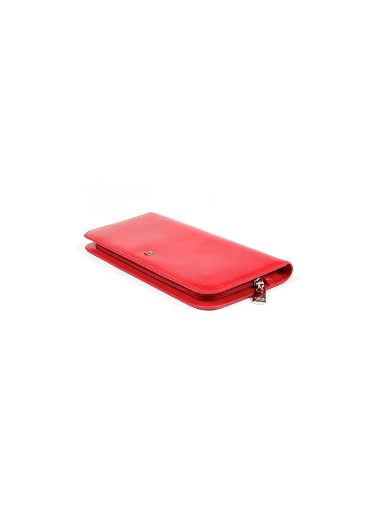 OLD LEATHER LARGE SNAP CLUTCH - RED