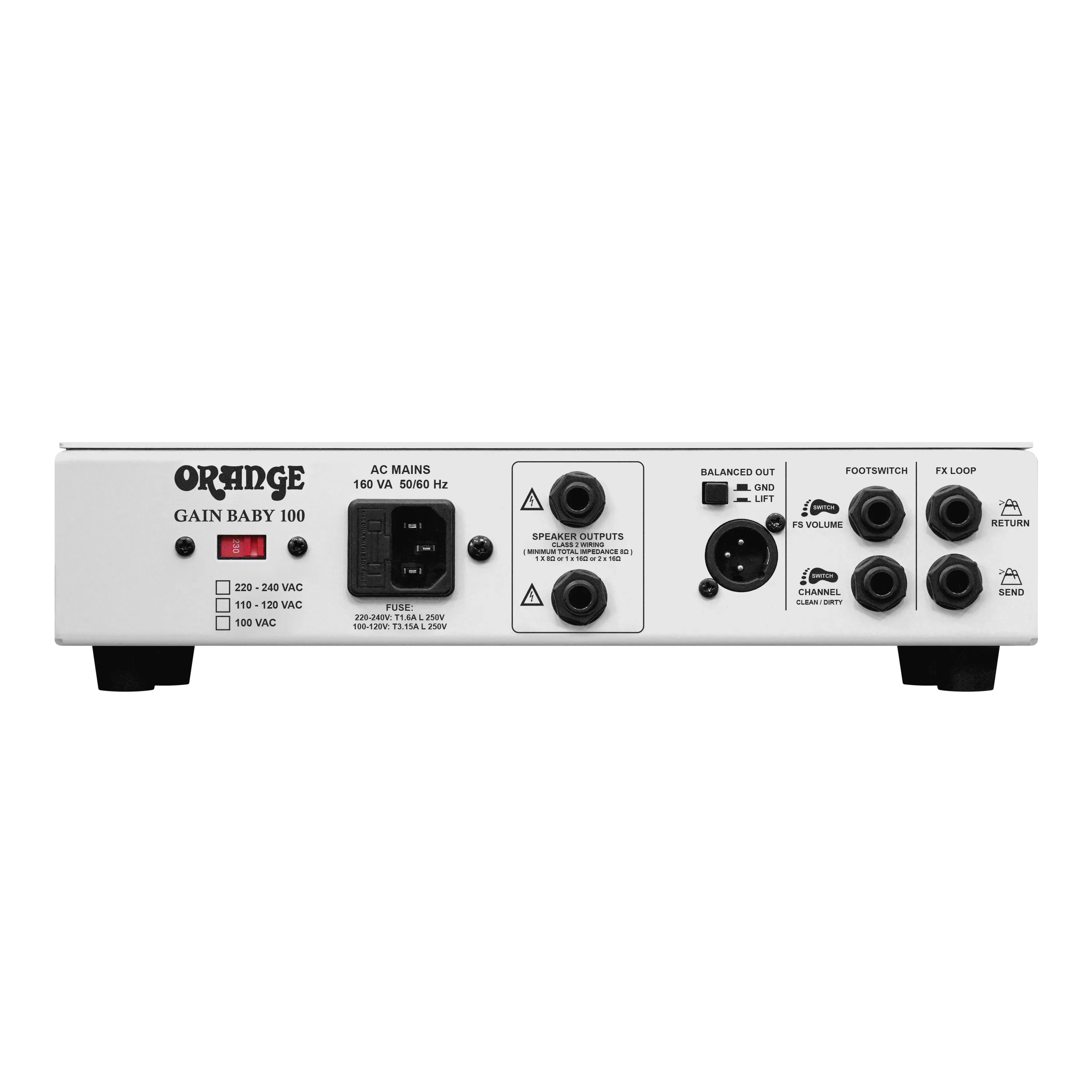 Orange Gain Baby 100 Twin Channel 100W Guitar Amp Head