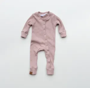 Organic Waffle Sleeper - Blush