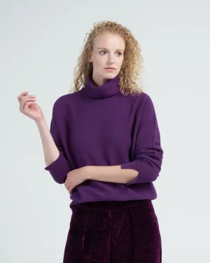 oversized high collar - royal purple