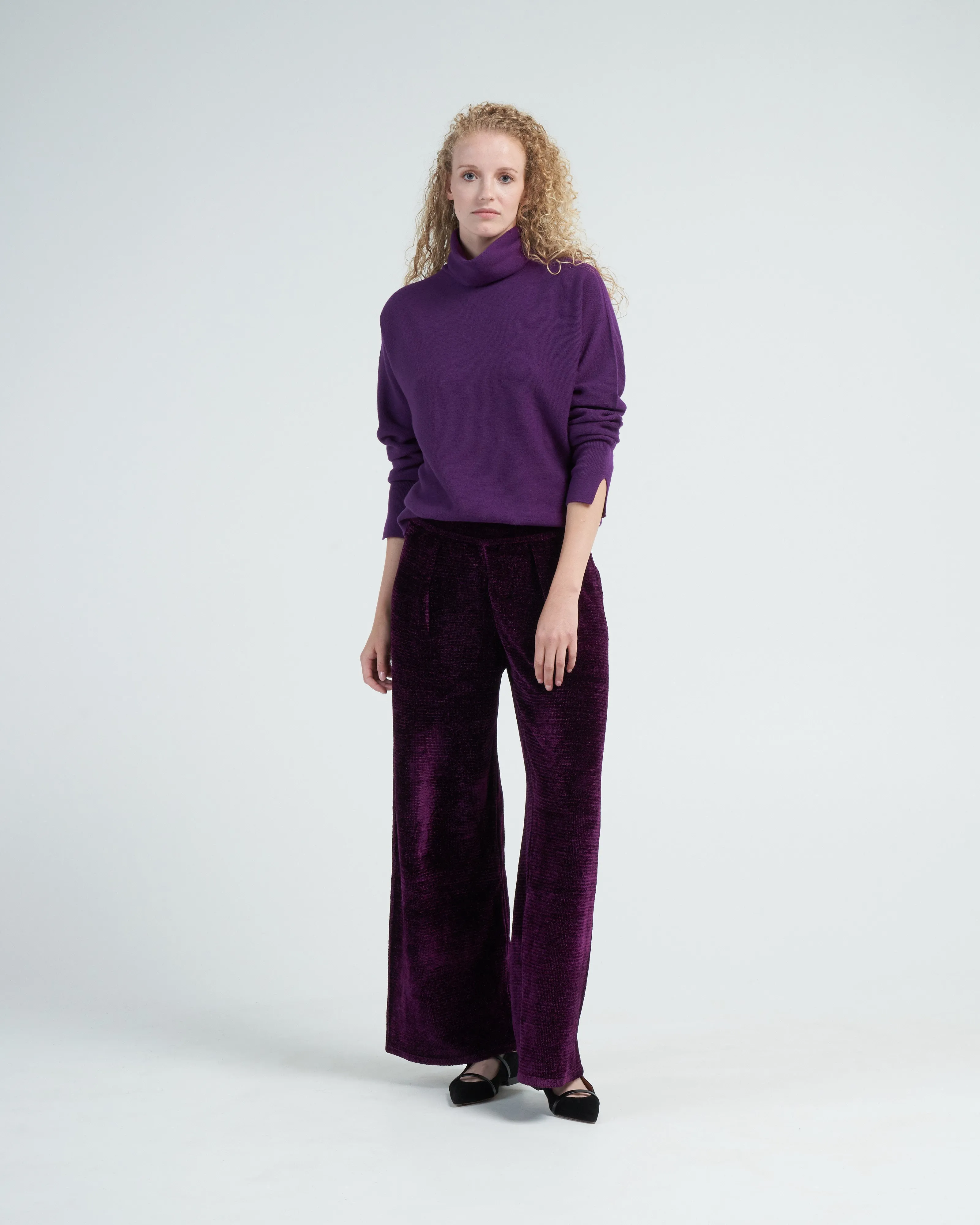 oversized high collar - royal purple