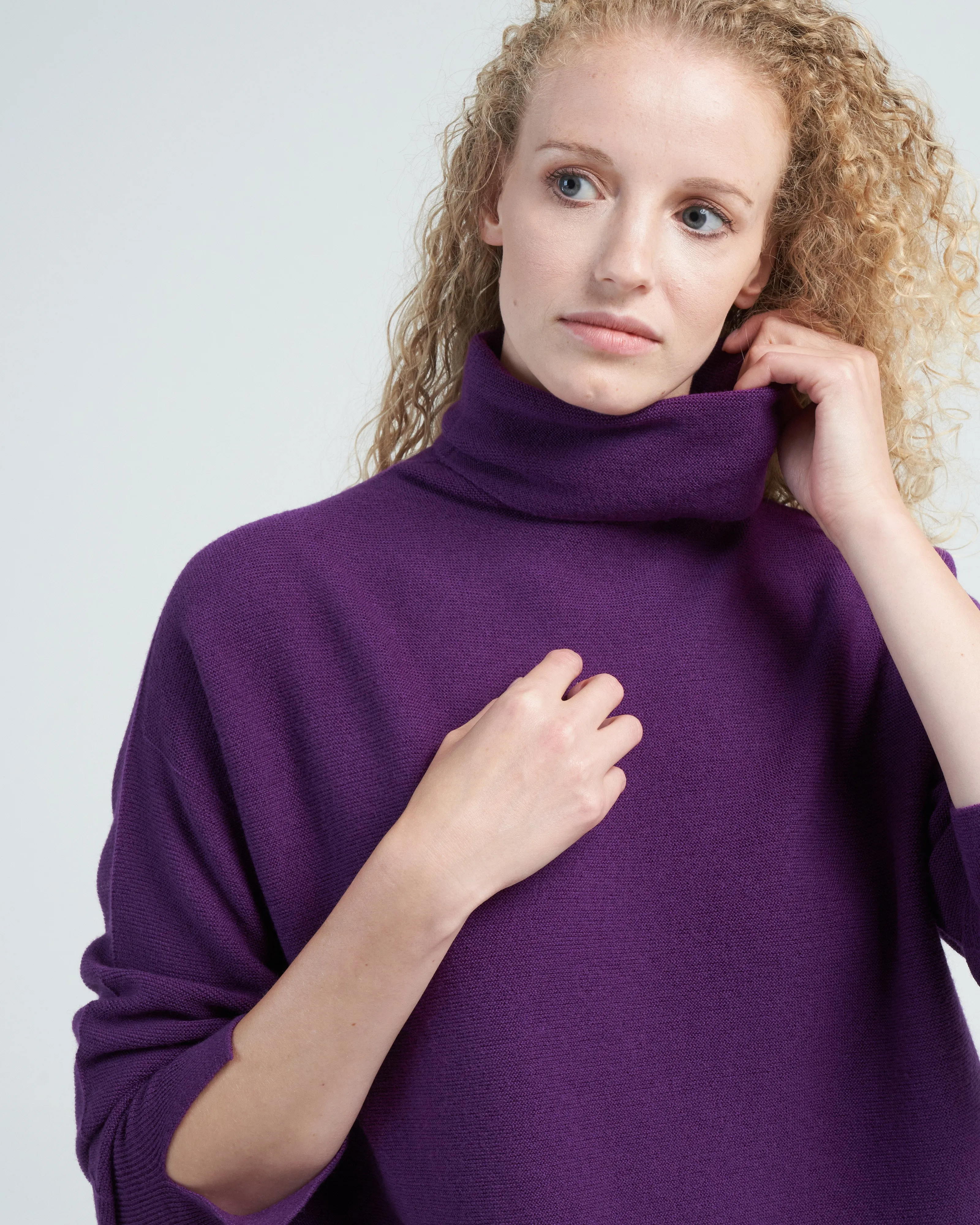 oversized high collar - royal purple