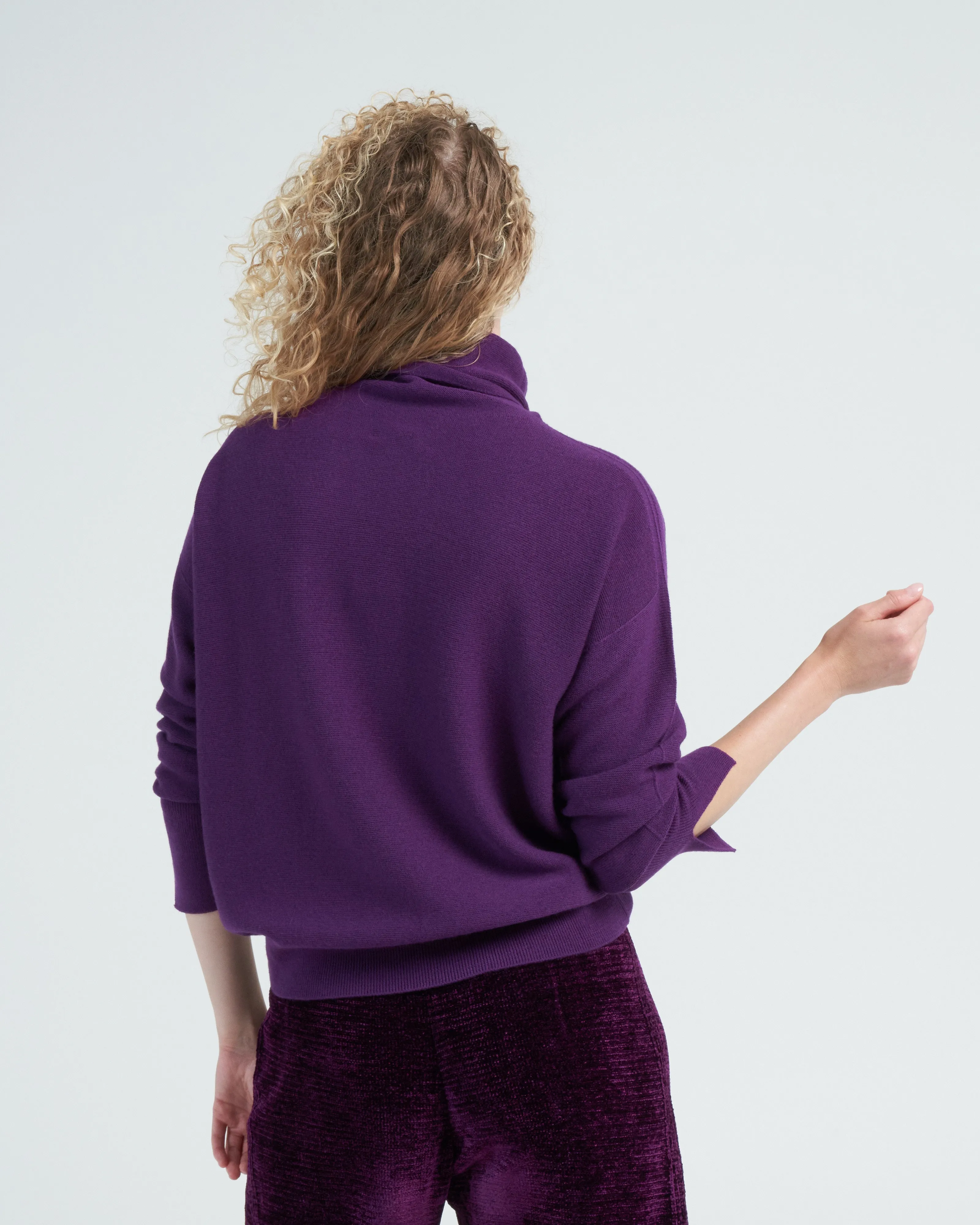 oversized high collar - royal purple
