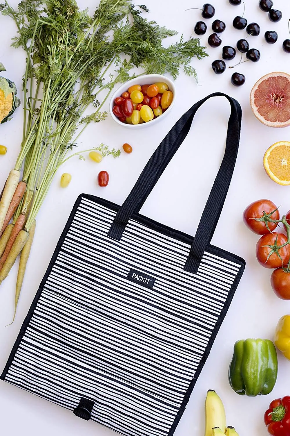 PackIt Freezable Grocery Shopping Bag with Zip Closure
