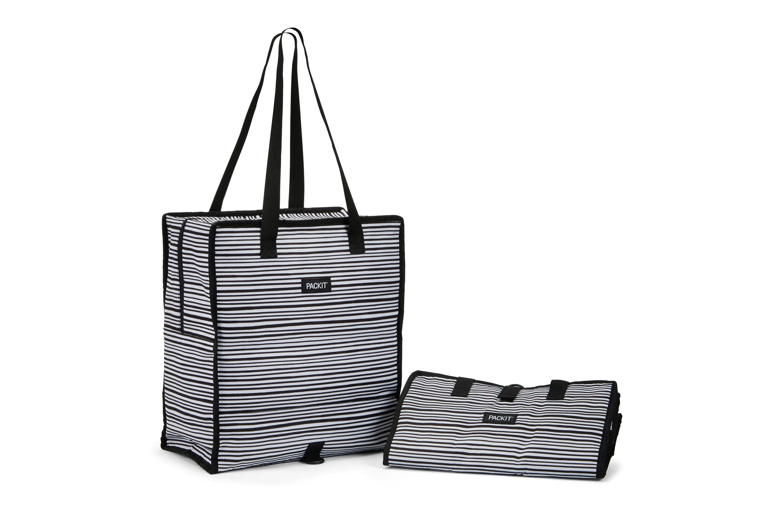 PackIt Freezable Grocery Shopping Bag with Zip Closure
