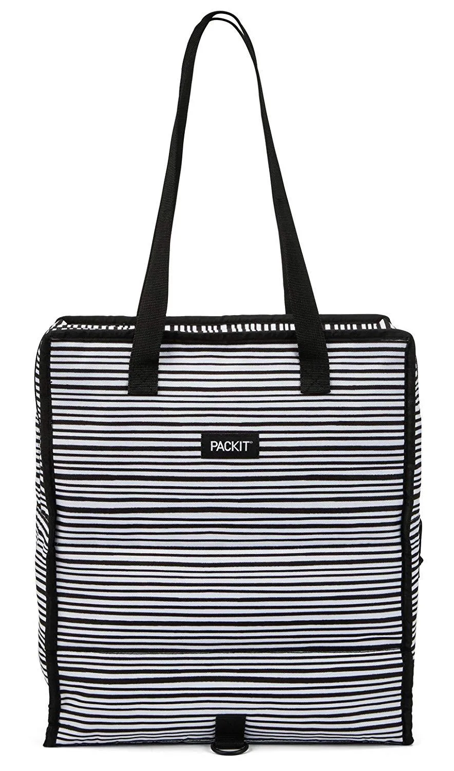 PackIt Freezable Grocery Shopping Bag with Zip Closure