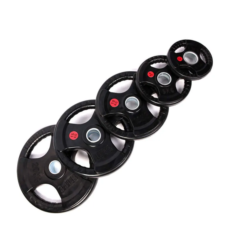 Pair of Olympic Rubber Trigrip Weight Plates 5kg, 10kg, 15kg, 20kg (50mm)