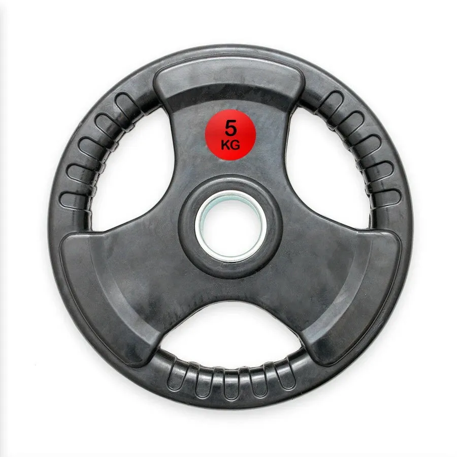 Pair of Olympic Rubber Trigrip Weight Plates 5kg, 10kg, 15kg, 20kg (50mm)