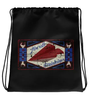 Paper Aircraft Maintainer Drawstring bag