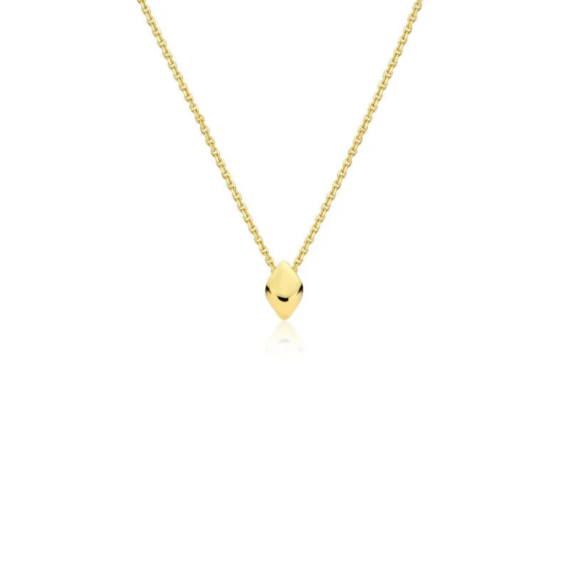 Pendentif luna en or jaune 18kt sur chaine 18 pouces