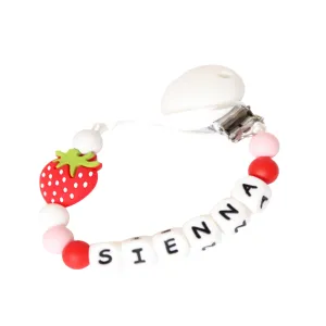 Personalised Strawberry Dummy Clip