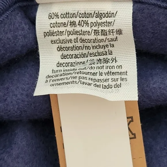 Pink Everyday Fleece Cropped Midnight Navy Hoodie Size XL
