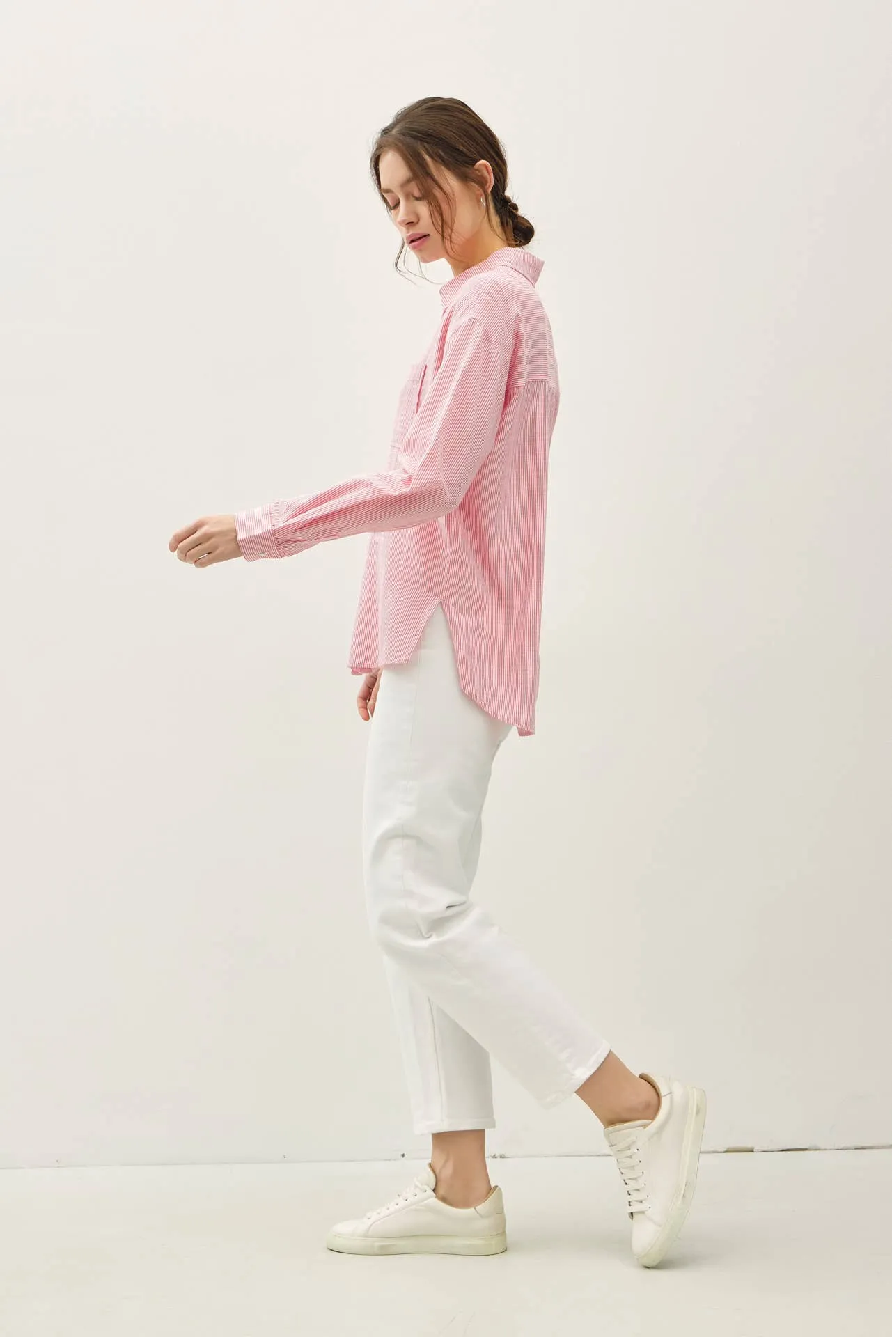PINSTRIPE BUTTON DOWN SHIRT