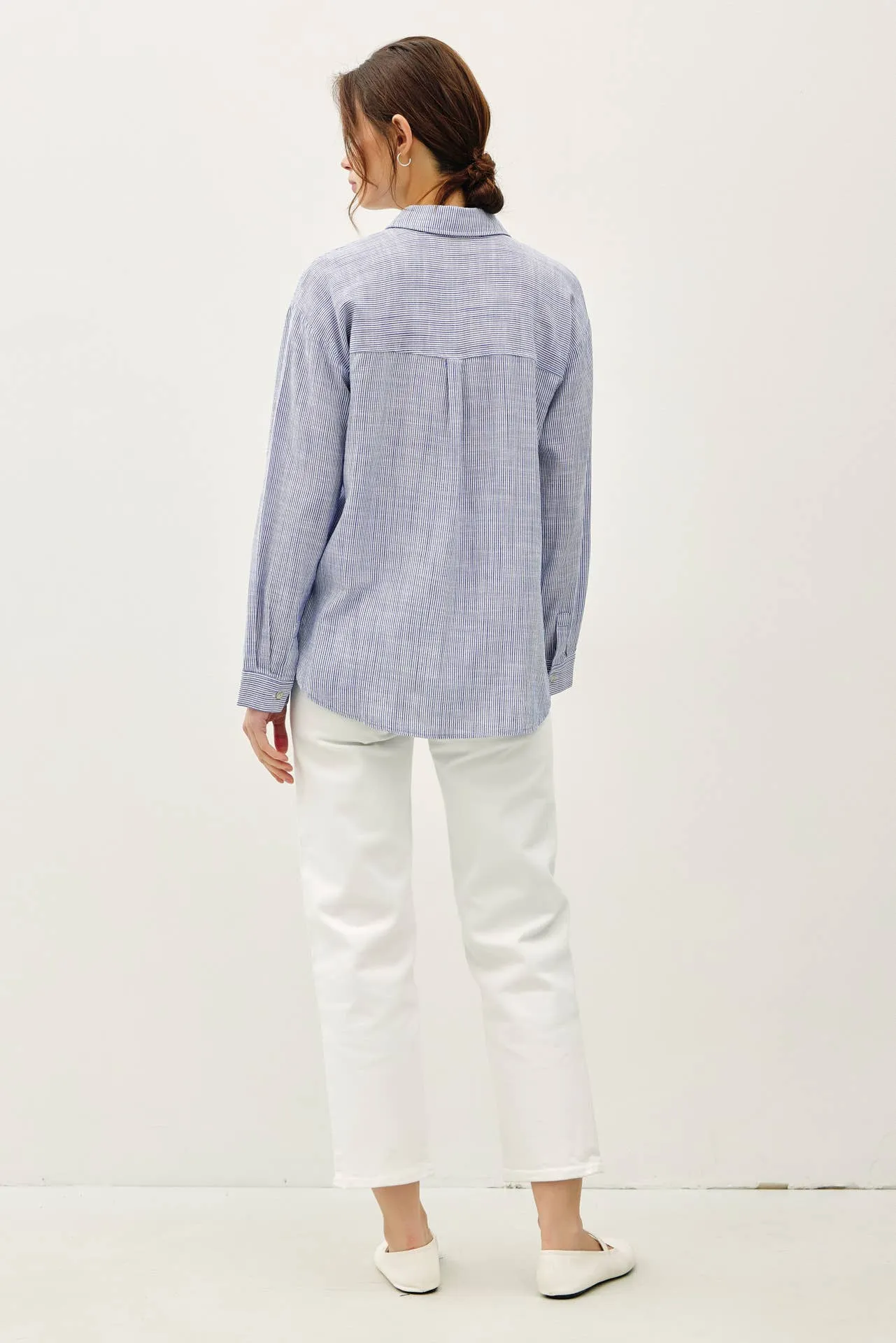 PINSTRIPE BUTTON DOWN SHIRT