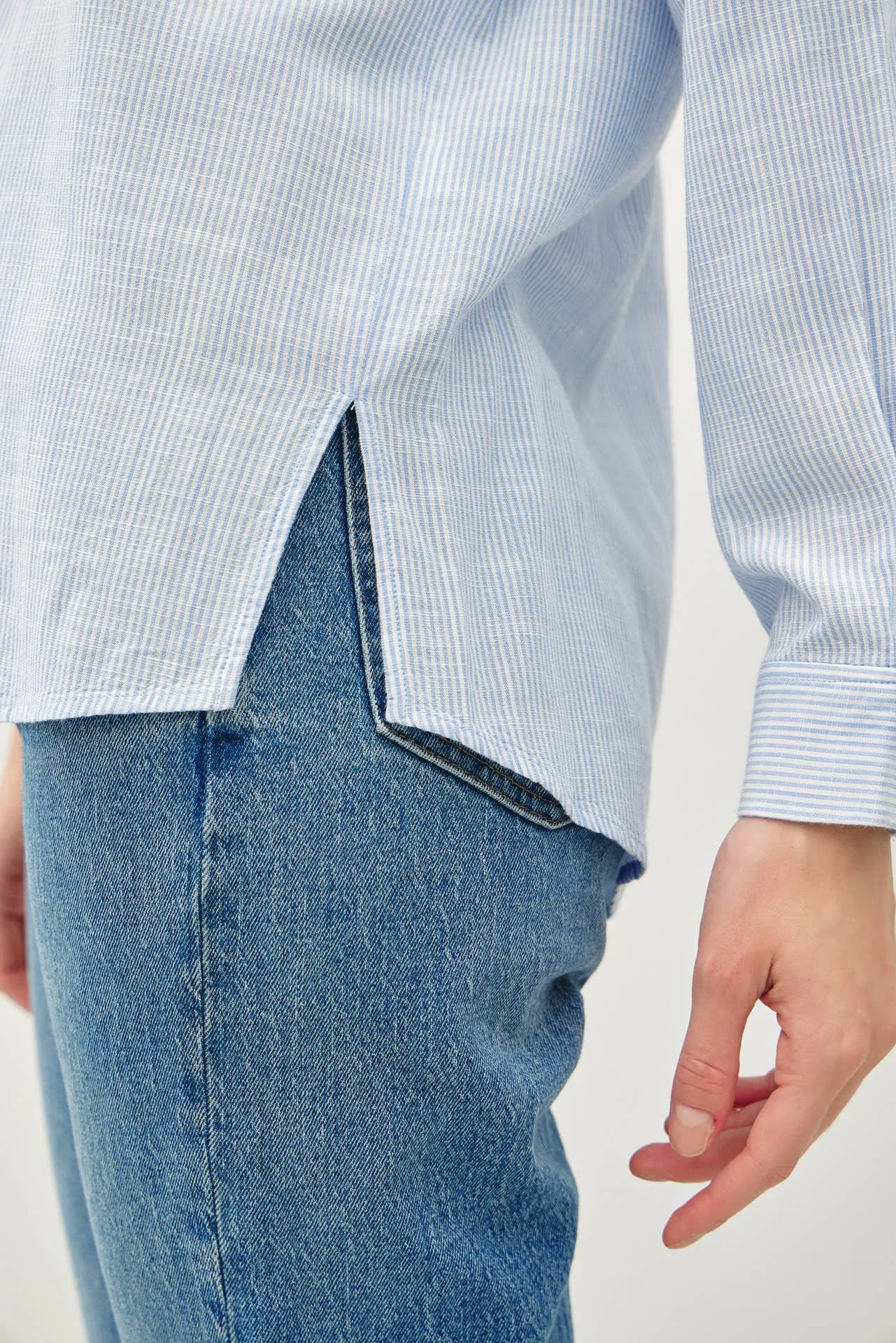 PINSTRIPE BUTTON DOWN SHIRT