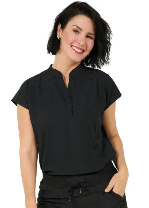 Piper Cheetah Jacquard Tuck in Top (1176)