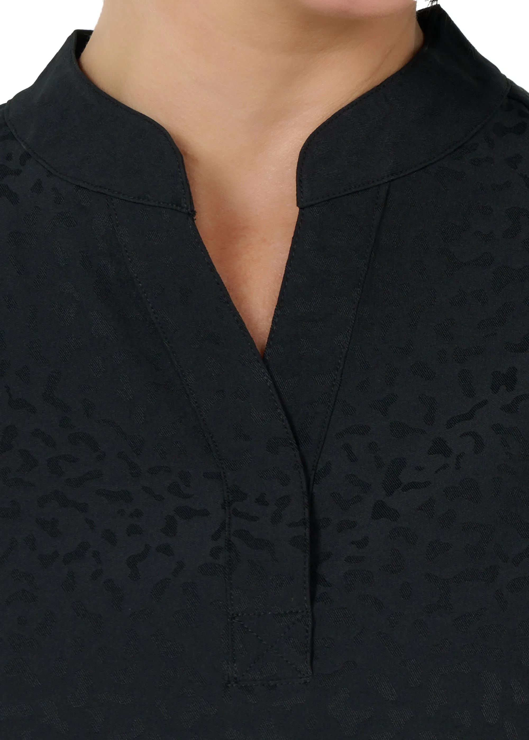 Piper Cheetah Jacquard Tuck in Top (1176)