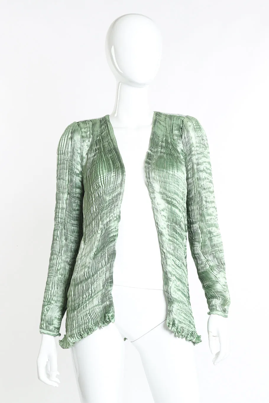 Pleated Silk Jacket