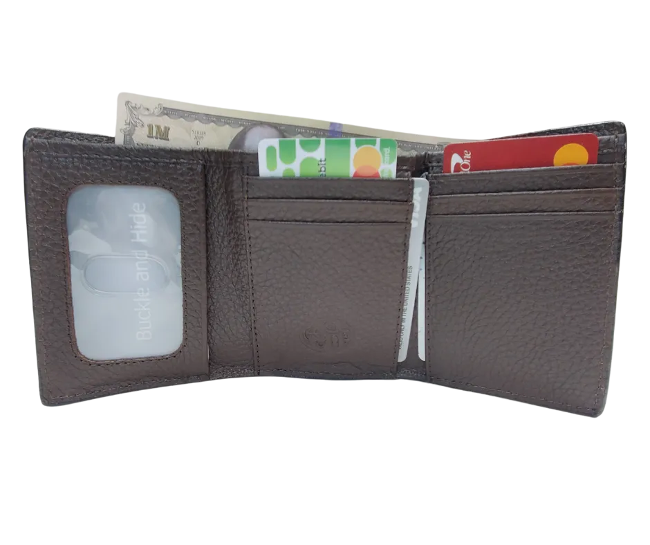 Poker Face Tri-Fold Wallet