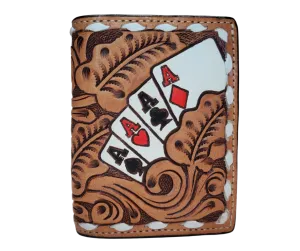 Poker Face Tri-Fold Wallet