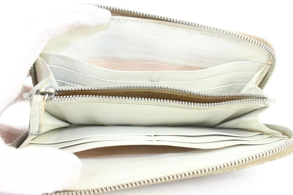 Prada Beige Zippy Wallet 335pr223