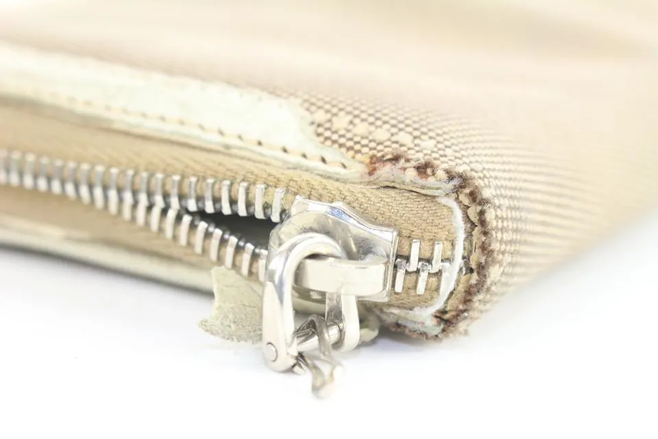 Prada Beige Zippy Wallet 335pr223