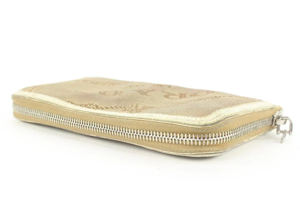 Prada Beige Zippy Wallet 335pr223