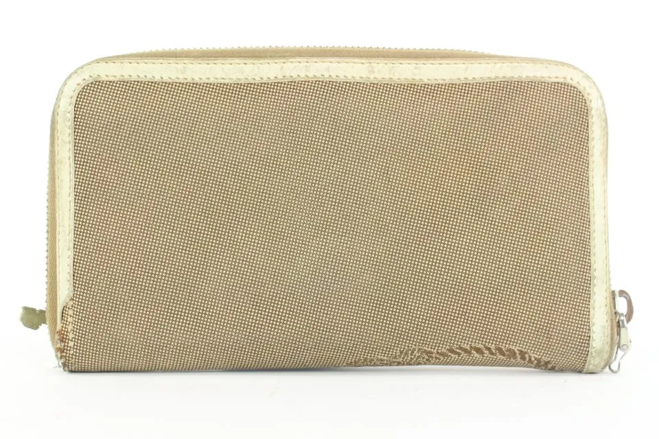 Prada Beige Zippy Wallet 335pr223