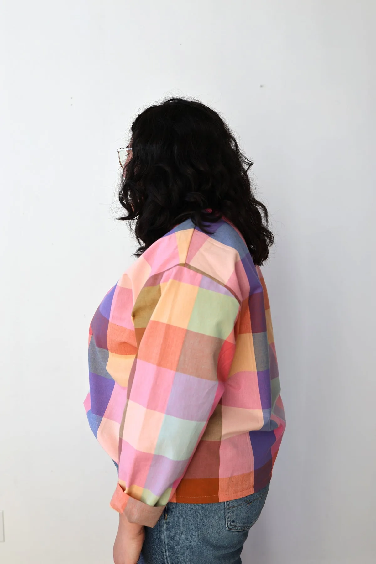 Prismatic long sleeve top