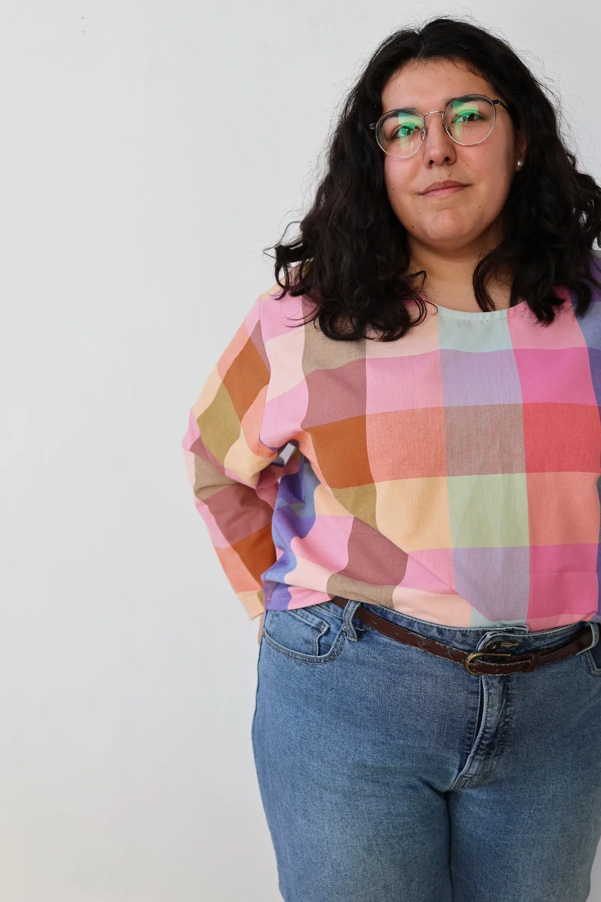 Prismatic long sleeve top