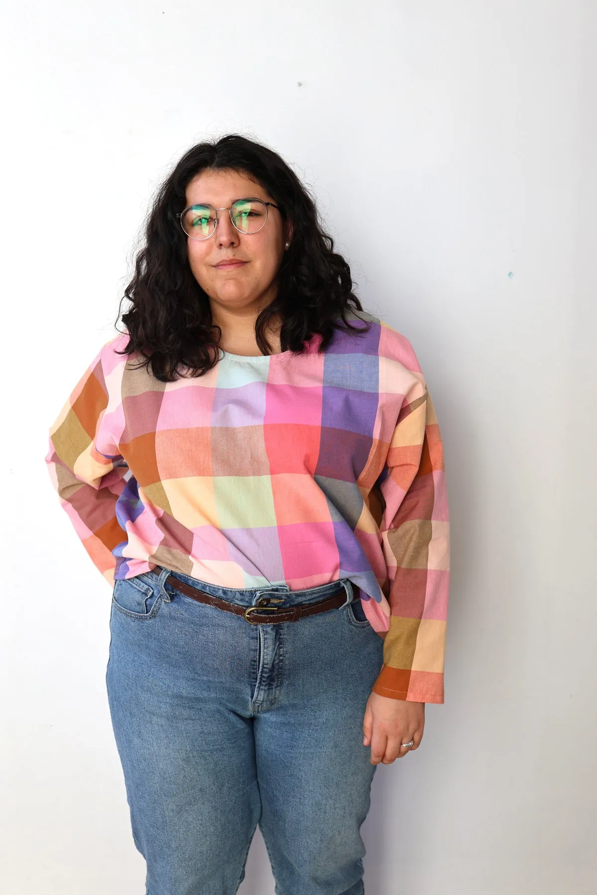 Prismatic long sleeve top