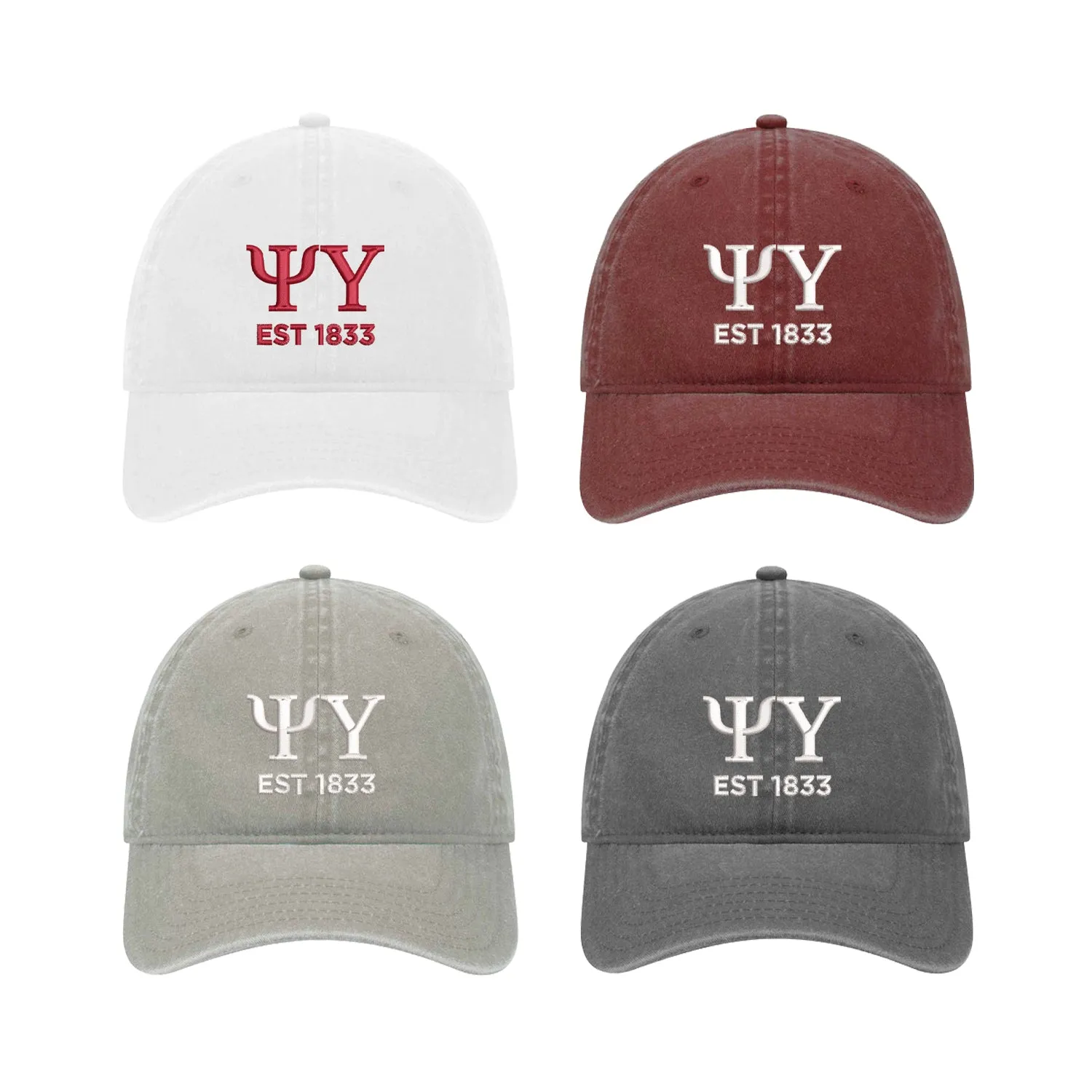 Psi Upsilon Relaxed Fit Hat - EST 1833