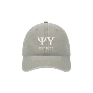 Psi Upsilon Relaxed Fit Hat - EST 1833