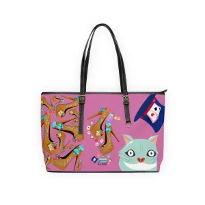 PU Leather Shoulder Bag 'Eat me drink me'