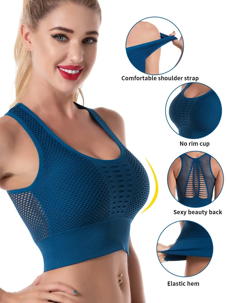 Push up Sport bh | Ademende sport bh zonder naden