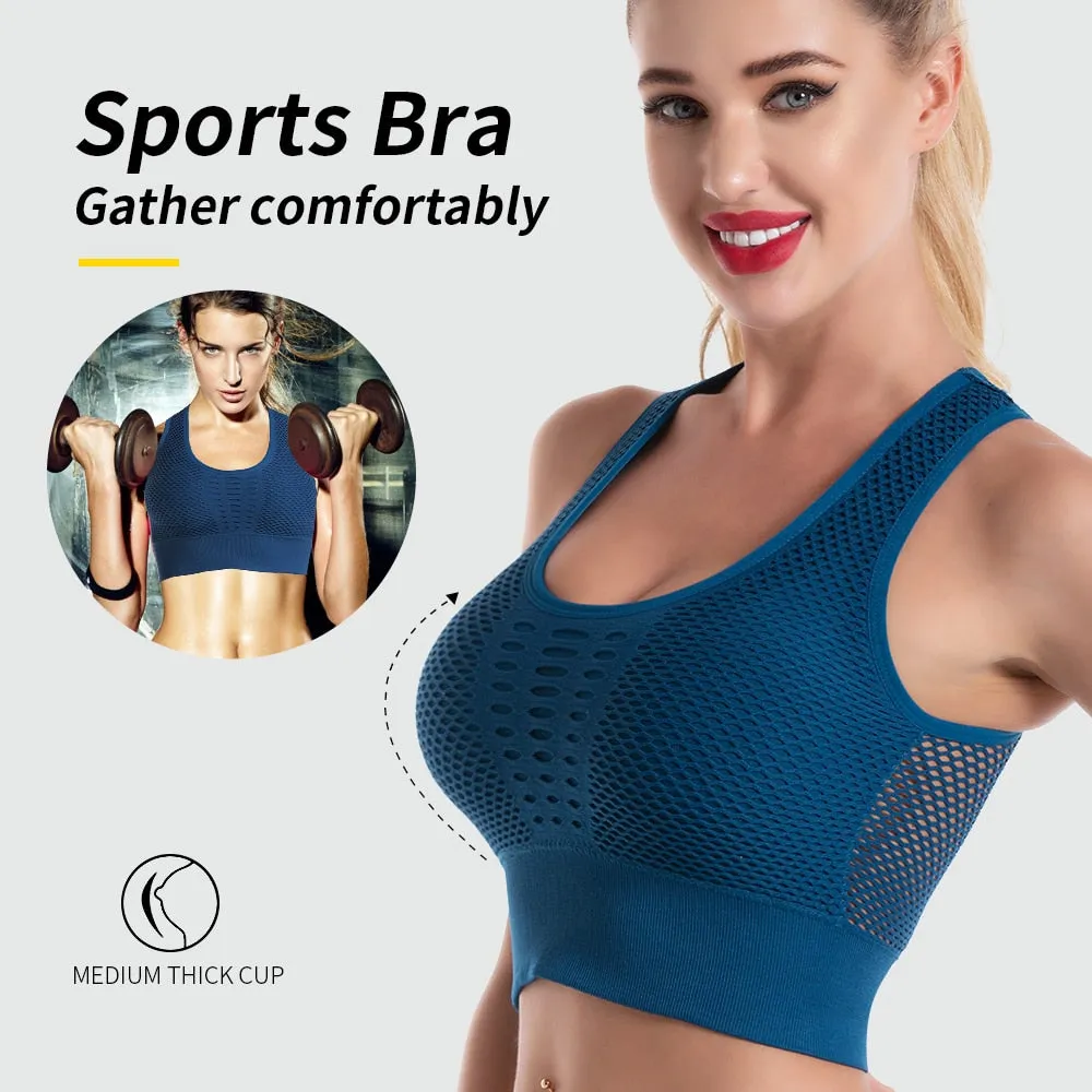 Push up Sport bh | Ademende sport bh zonder naden