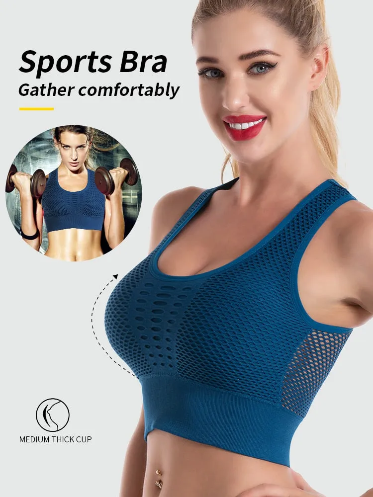 Push up Sport bh | Ademende sport bh zonder naden