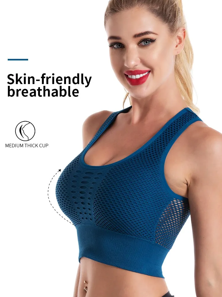 Push up Sport bh | Ademende sport bh zonder naden