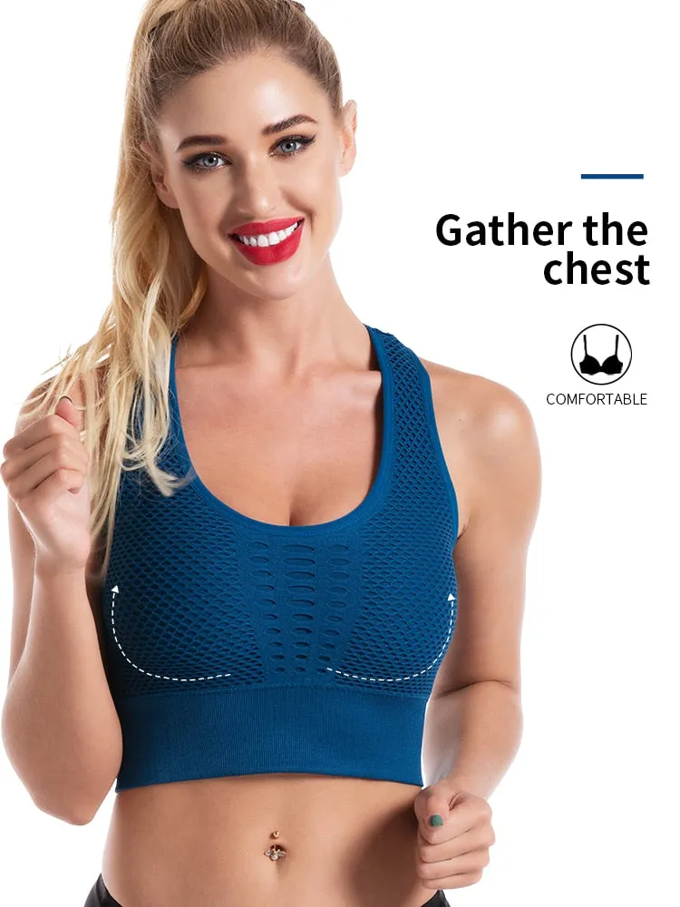Push up Sport bh | Ademende sport bh zonder naden