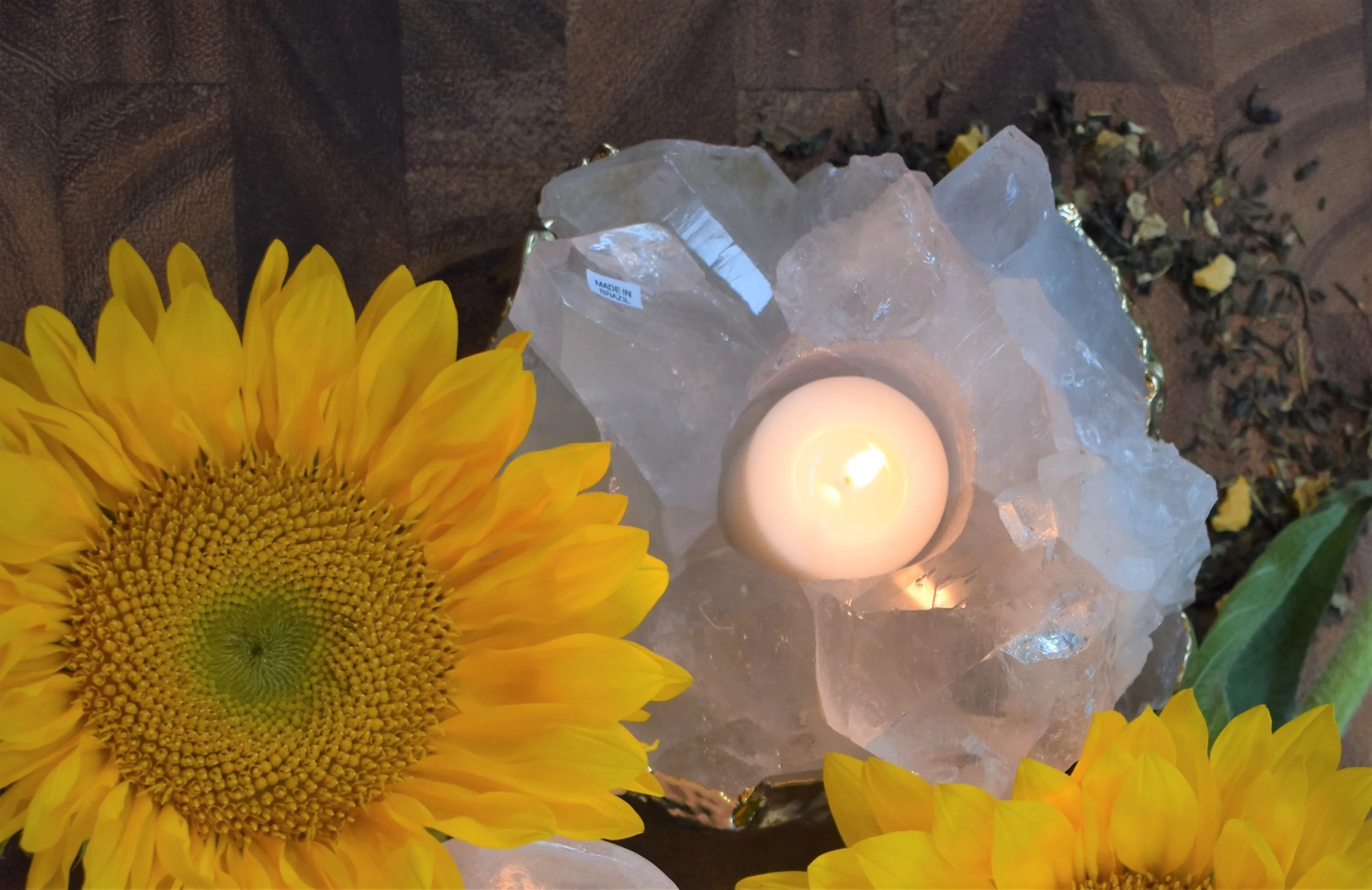 Quartz Cluster Candle Holder