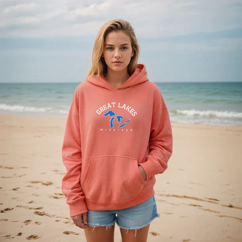 "5 Great Lakes" Relaxed Fit Classic Unisex Hoodie